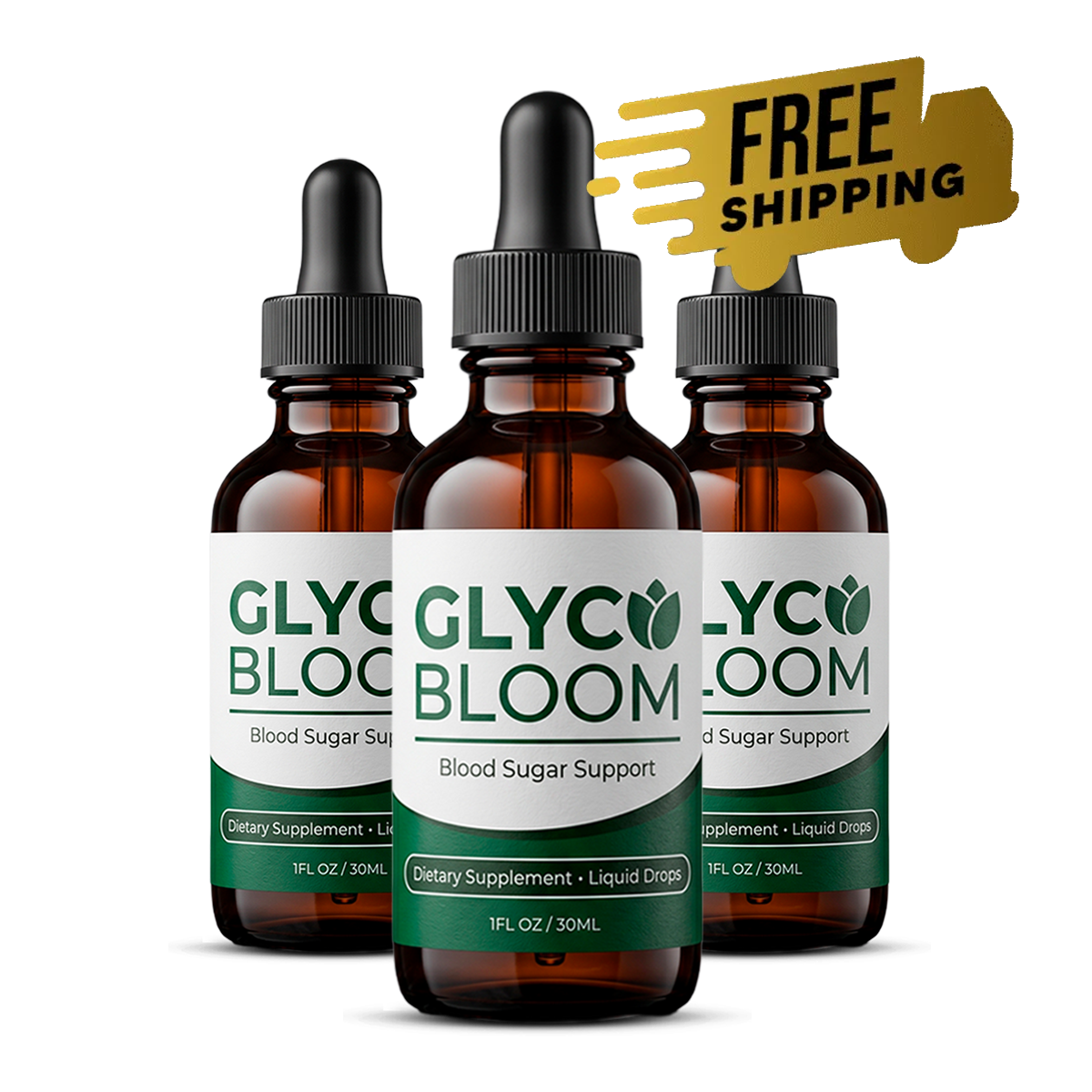 GlycoBloom™ blood sugar drops — 3 bottles